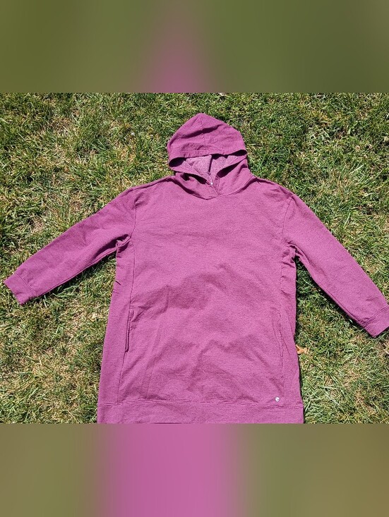 Zella Tops - Cozy Plum Tunic Hoodie XL Soft Fleece Lined Lounge Athleisure Travel Sweatshirt